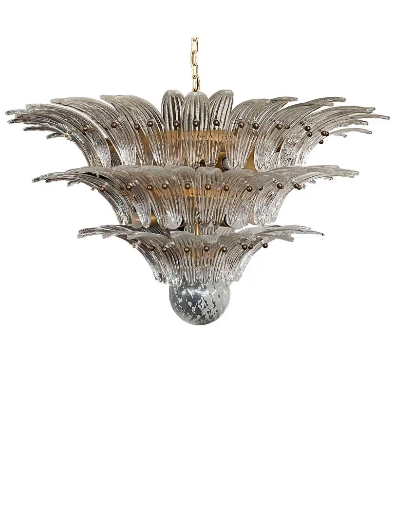 Murano lysekrone - palmette - 104 glass - Klar
