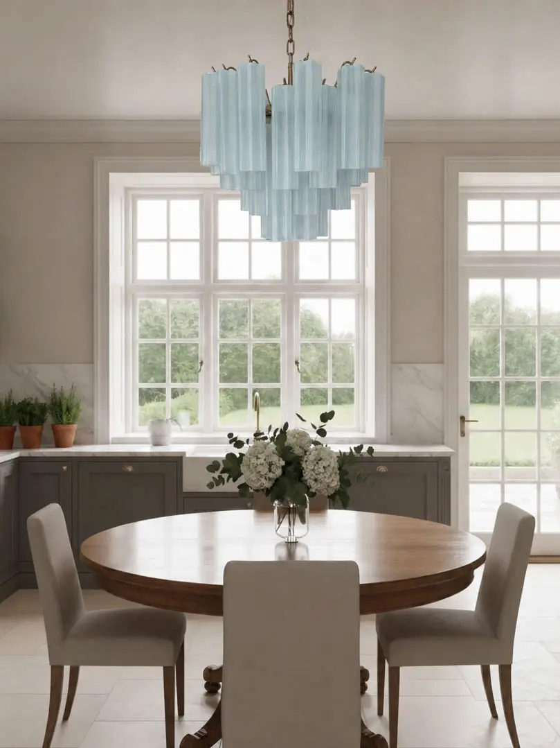 Murano lysekrone - 36 rør - Opal