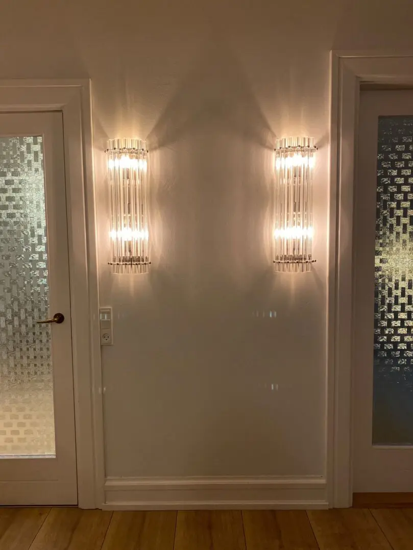 Murano - Vegglampe - 7 prismer - Gjennomsiktig