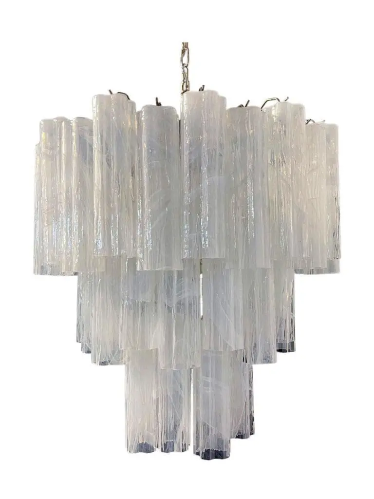 Murano lysekrone - 48 rør - Alabaster - Hvit