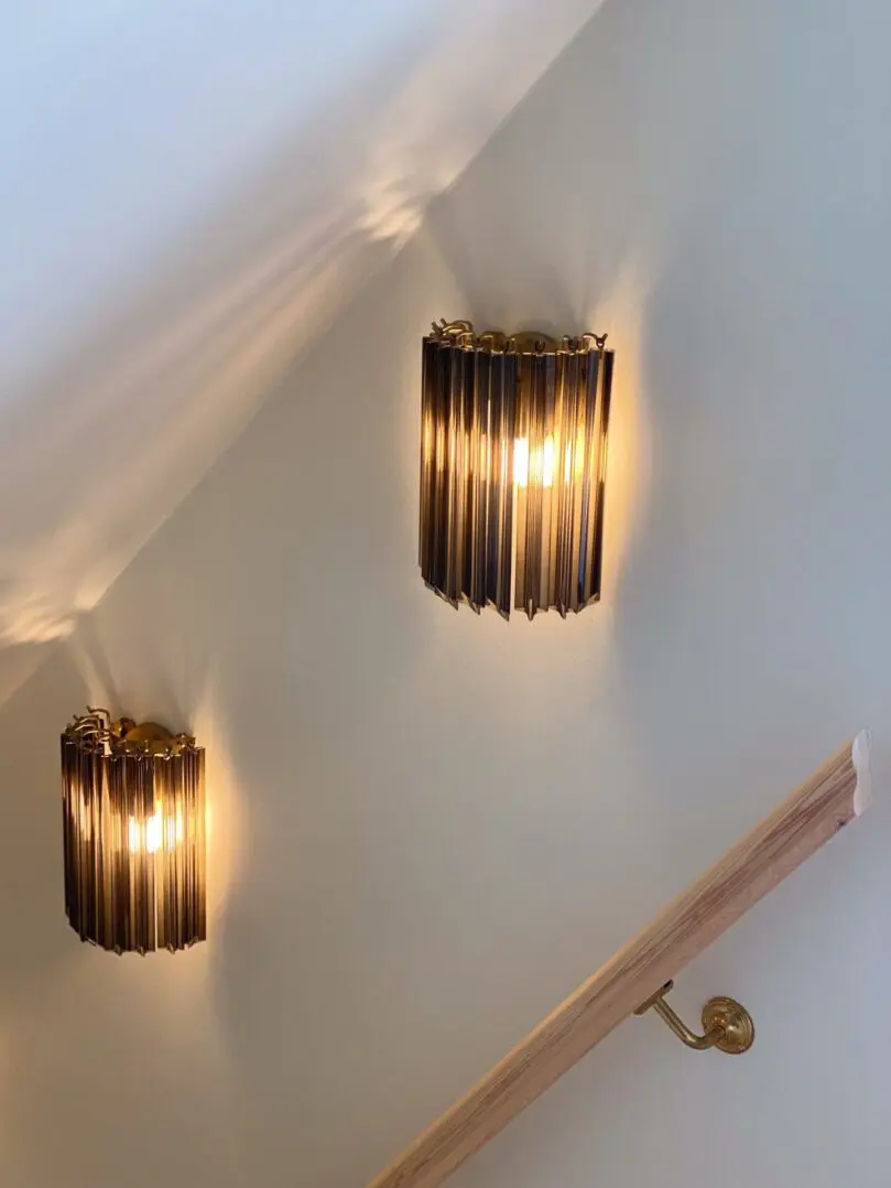 Murano - Vegglampe - Mørk røkt