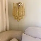 Murano wall light amber drop