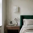 5 tube white alabaster hanging in bedroom