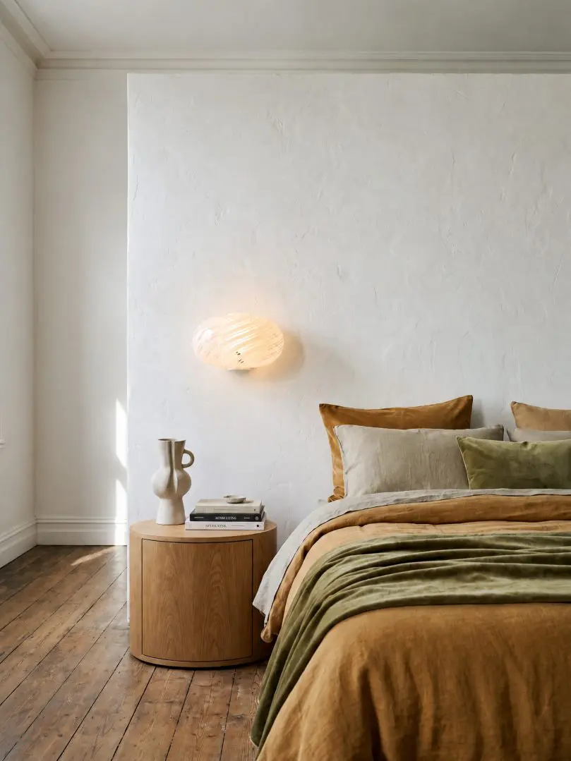 Murano vegglampe, hvit virvel, 2 stk.