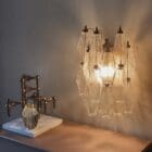 murano walllamp poliedri transparent 3