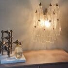 murano walllamp poliedri transparent 3