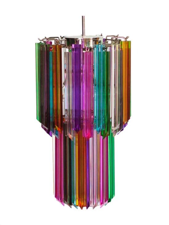 Murano Lysekrone - Quadriedri - 46 prismer - Multi