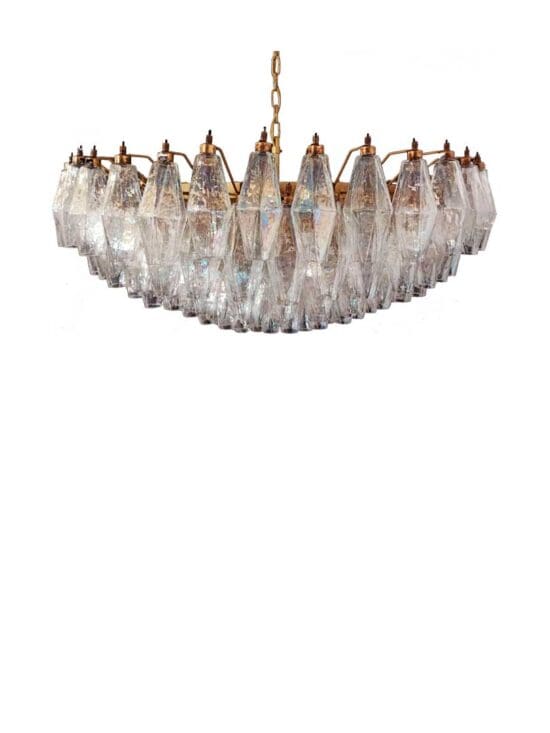 Murano Lysekrone - Poliedri - 185 glass - Iriserende