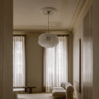 101 transparnet tube Murano chandelier cherry vintage interior