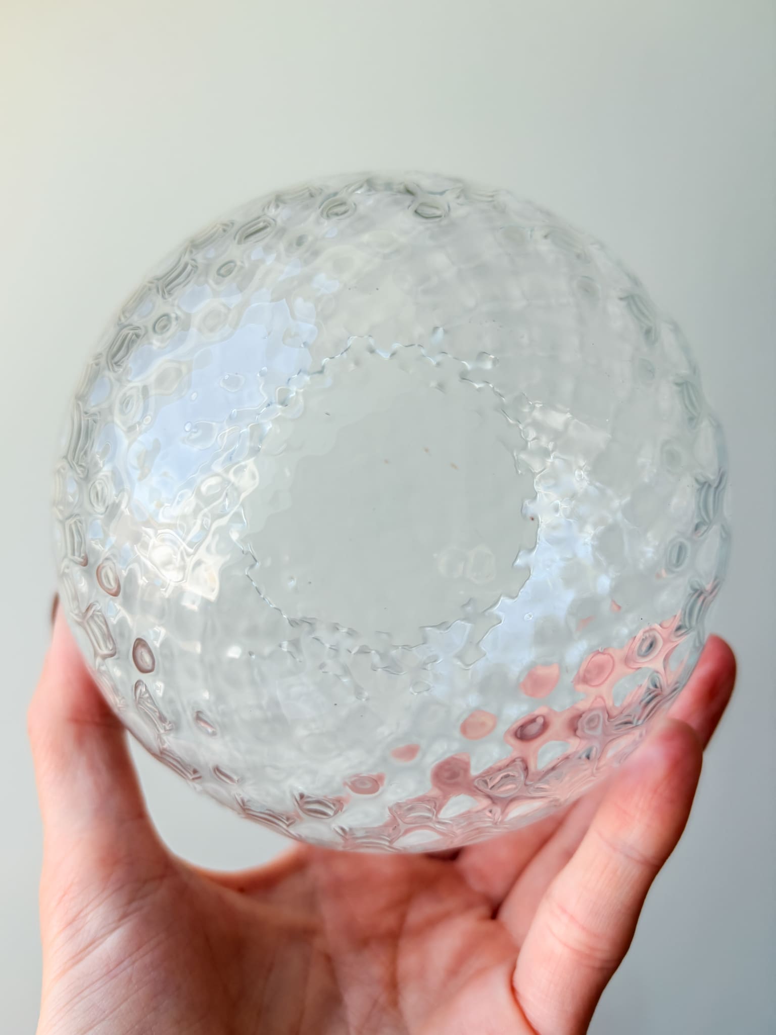 Transparent bowl Palmette murano glass murano chandelier cherry vintage interior-2