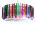 Murano lysekrone - Triedri Rund - 391 prismer - Multi/Transparent