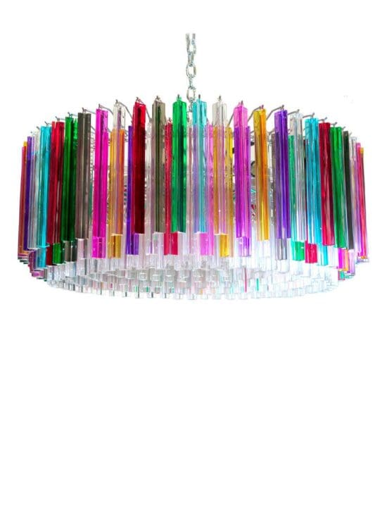 Murano-lysekrone – Triedri Round – 391 prismer – Multi
