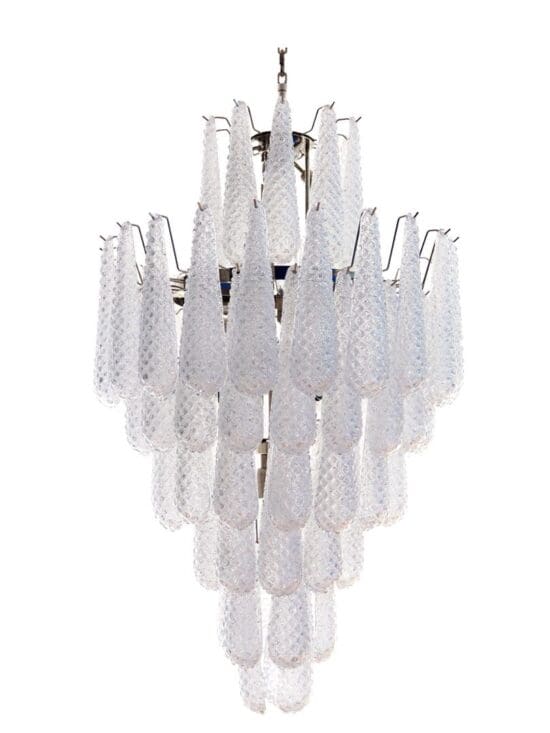 Murano-lysekrone – Drop – 85 glass – Gjennomsiktig
