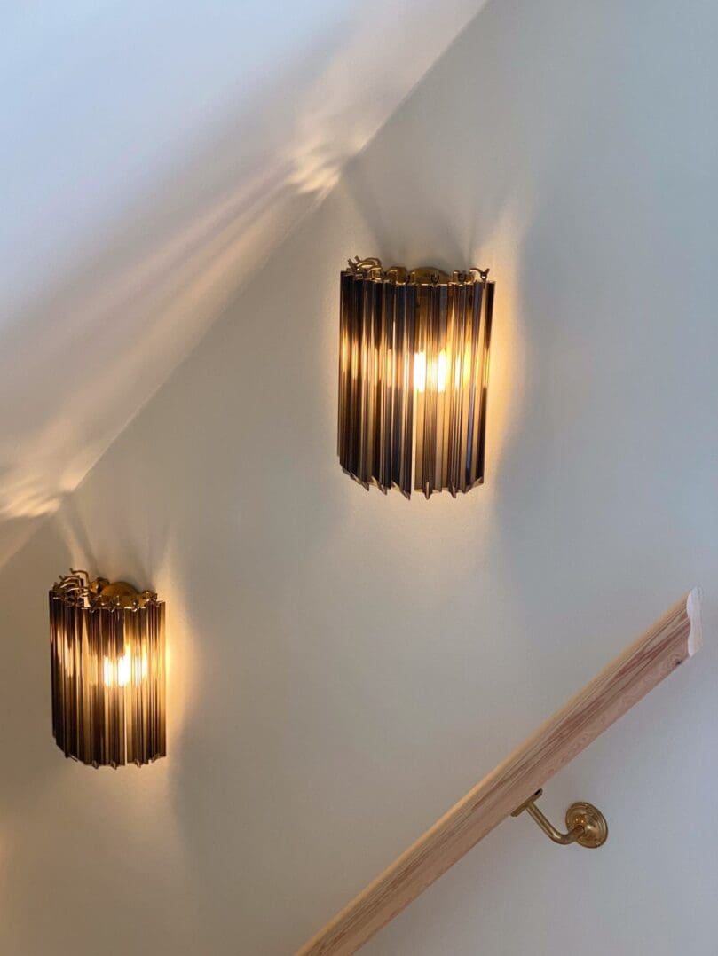 Murano - Vegglampe - Mørk røkt
