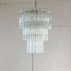 Murano chandelier 52 transparent glass tubes