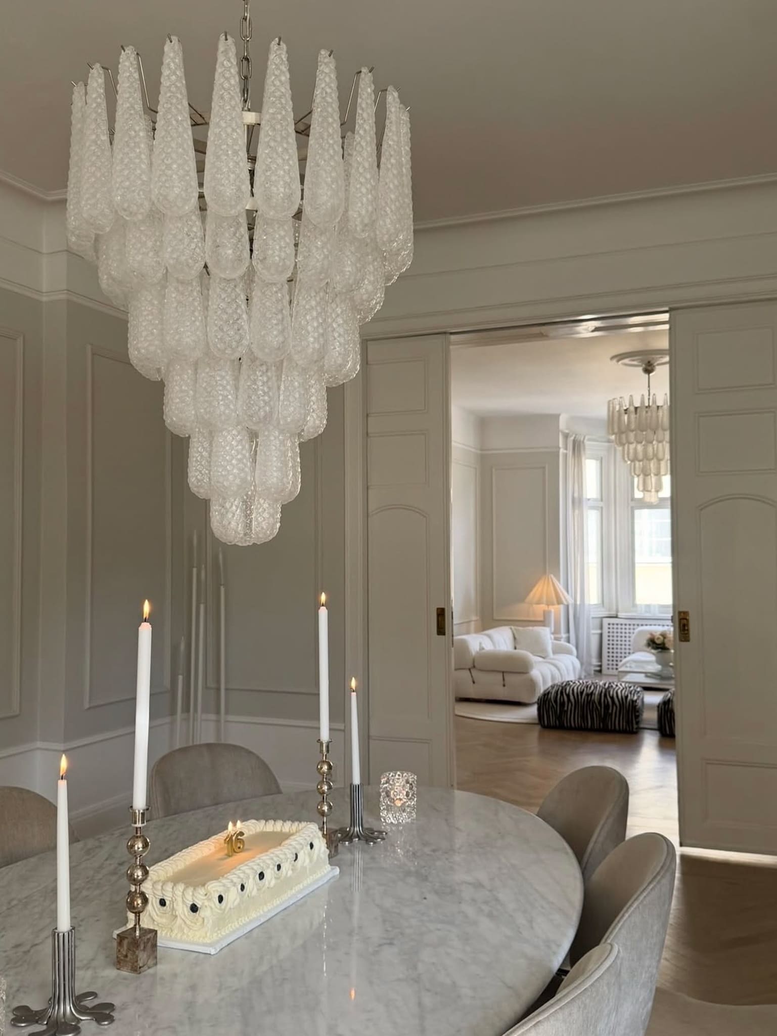 Lisa abefelt murano chandelier drops