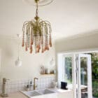 Murano chandelier teardrop pink drops vintage-01