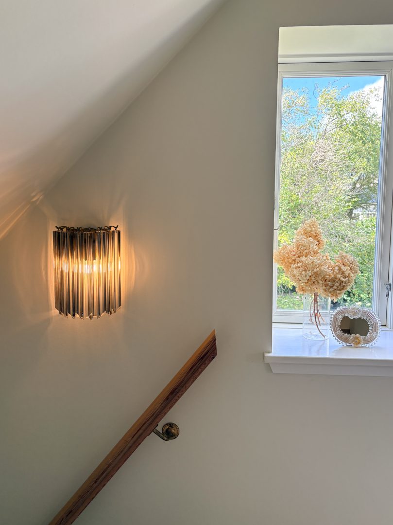 Murano Vegglampe Prismer Lett Røykfarget